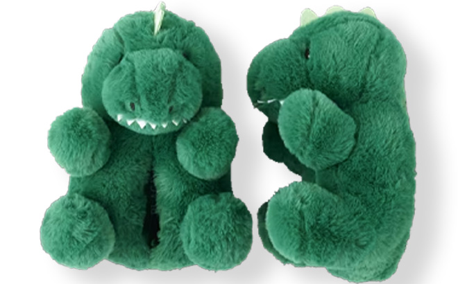 Dino Toddler Boy Slippers in Green Color