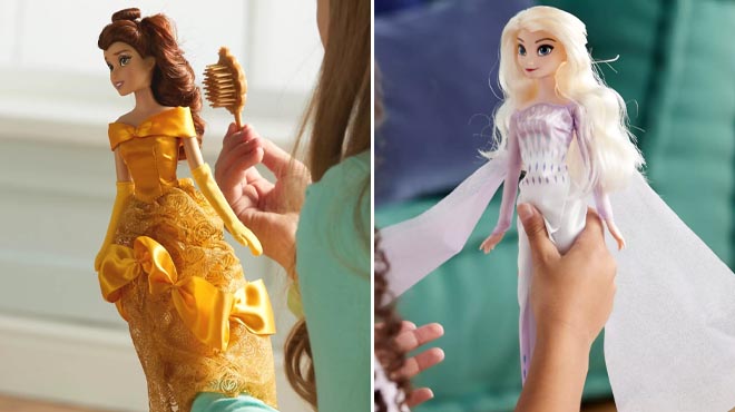 Disney Beauty the Beast Belle Classic Doll and Frozen 2 Elsa Classic Doll