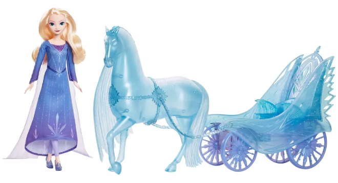 Disney Frozen Elsa Fashion Doll with Dress Nokk with Adventure Carriage