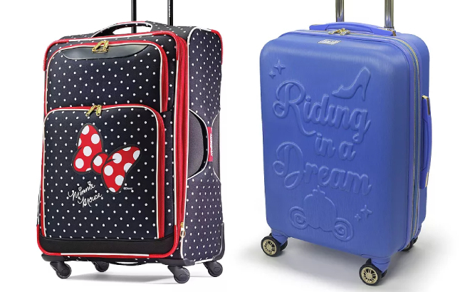 Disney Minnie Mouse Red Bow Faces Luggage and Disney Princess Spinner Luggage