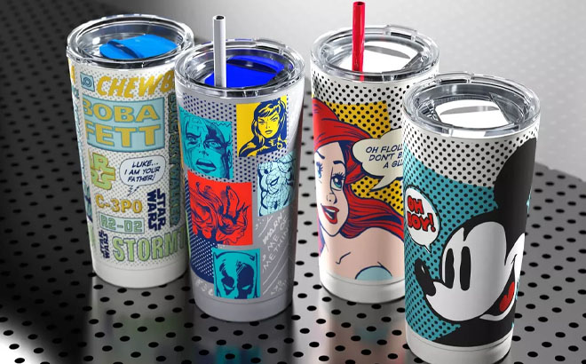 Disney Star Wars and Marvel Latah Straw 19 5 Ounce Tumblers