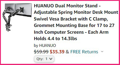 Dual Monitor Stand Summary