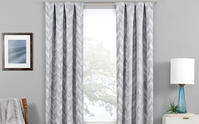 Eclipse Haley Thermaweave Blackout Curtain Panel Gray