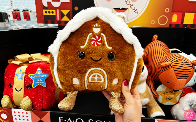 FAO Schwarz Glow Brights Gingerbread House Plush