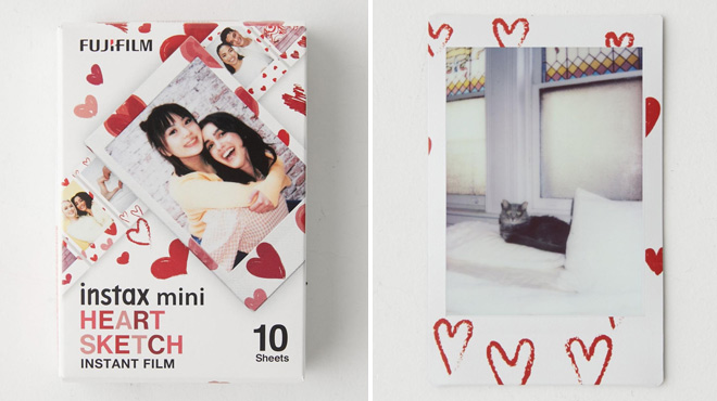 Fujifilm Instax Mini Film 10 Pack with Heart Sketch