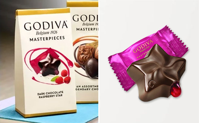 Godiva Dark Chocolate Raspberry Star