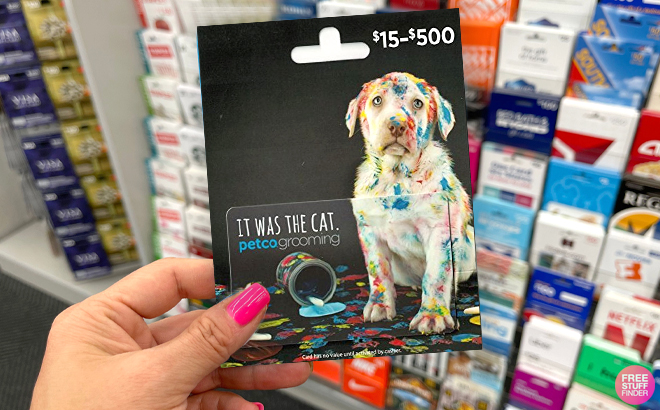 Hand Holding Petco Gift Card