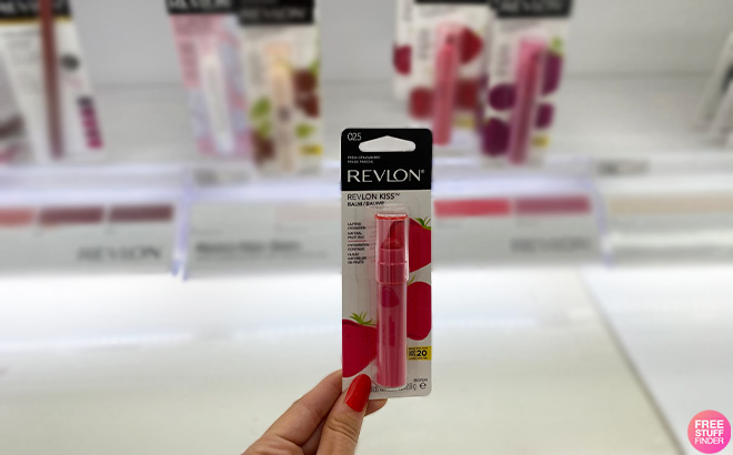 Hand Holding Revlon Kiss Lip Balm