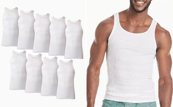 Hanes Mens ComfortSoft Tanks 7 Pack 2 Bonus Tanks