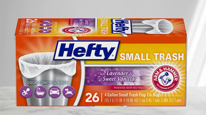 Hefty Small Garbage Bags in Lavender Sweet Vanilla Scent