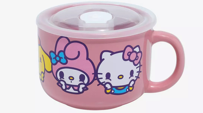 Hello Kitty And Friends Pink Soup Mug