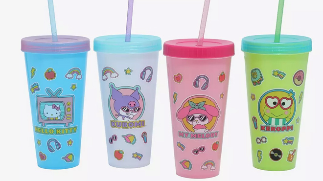 Hello Kitty Friends Color Changing Travel Cup Set