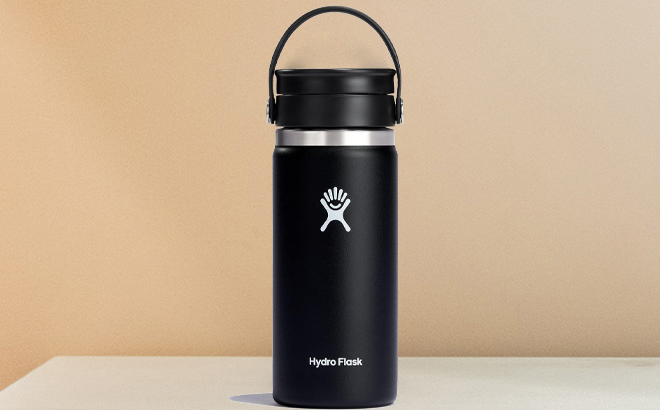 Hydro Flask 16 oz Wide Mouth Bottle with Flex Sip Lid in Black