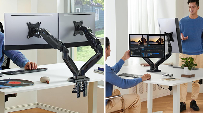 Images of HUANUO Dual Monitor Stand