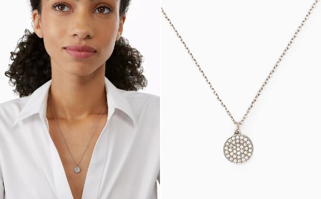 Kate Spade Shine On Pave Pendant Necklace