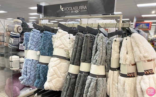 Koolaburra by UGG Faux Fur Throws on a Store Hanger at Kohls