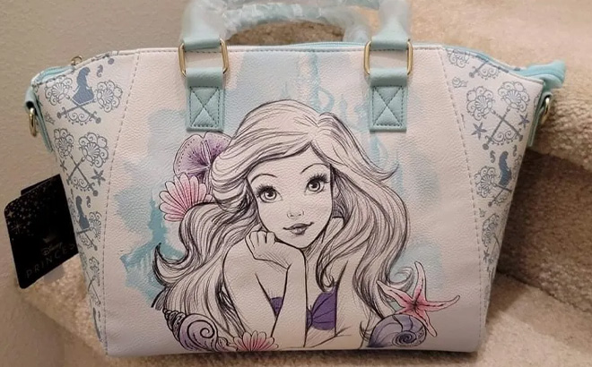 Loungefly Disney The Little Mermaid Blue Watercolor Satchel Bag