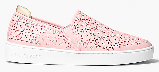 MICHAEL MICHAEL KORS Ophelia Perforated Faux Leather Slip On Sneaker