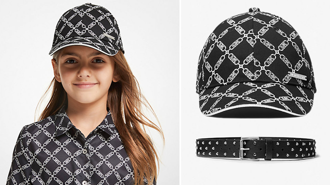 MK Baseball Hat Studded Belt