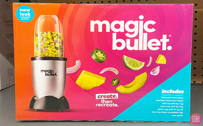 Magic Bullet in a box on the shelf