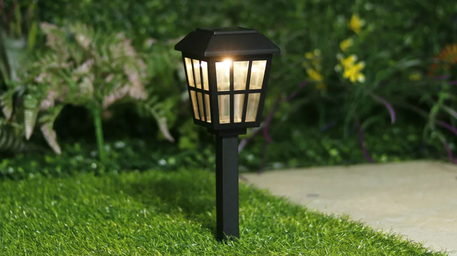 Mainstays Solar Powered LED Path Light on the Grass