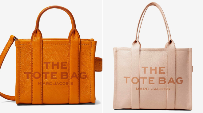 Marc Jacobs The Mini Tote in Scorched and Marc Jacobs The Large Tote in Rose