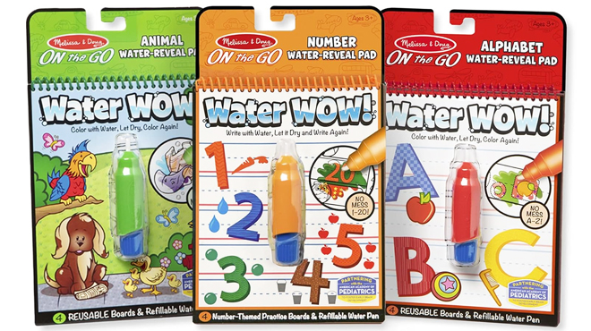 Melissa Doug Water Wow 3 Packs in Animals Alphabet and Numbers