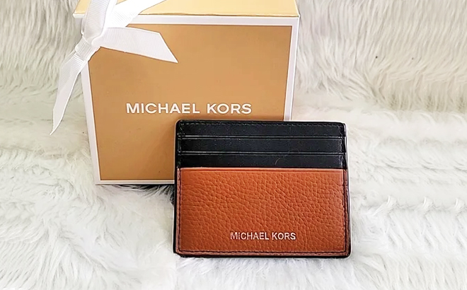 Michael Kors Cooper Pebbled Leather Tall Card Case