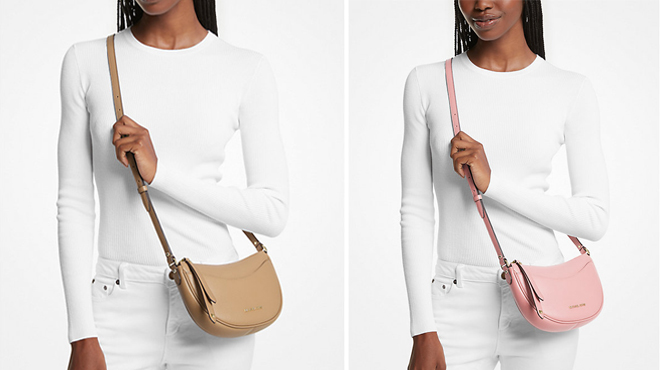 Michael Kors Dover Small Leather Crossbody Bag in Two Colors