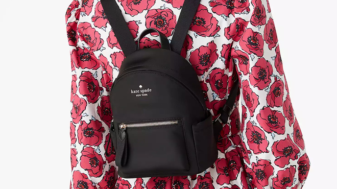 Model Wearing Kate Spade Chelsea Mini Backpack