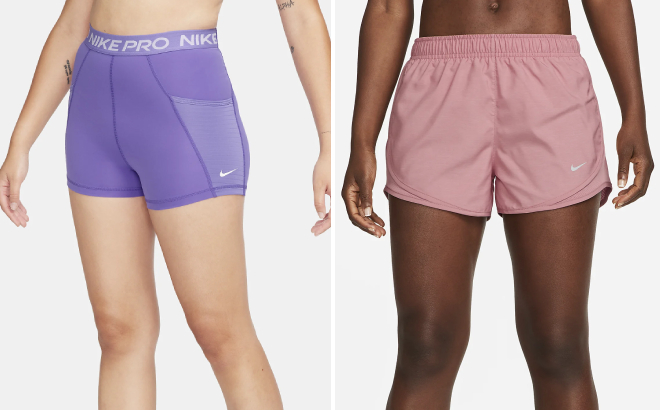 Nike Womens Pro Training Shorts and Tempo Running Shorts