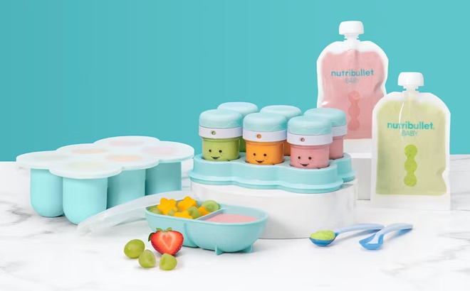 NutriBullet Baby Toddler Meal Prep Kit on a Table