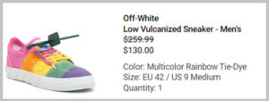 Off White Mens Low Sneakers Screenshot