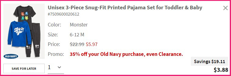 Old Navy 3 Piece Toddler Pajama Set Summary