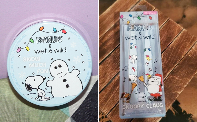 Peanuts x Wet n Wild Setting Powder and Tweezers