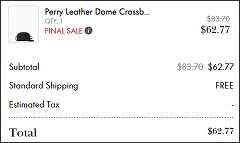 Perry Leather Dome Crossbody Checkout