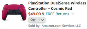 Playstation DualSense Controller Checkout Screen