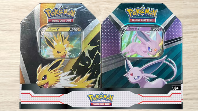 Pokemon Trading Card Game Jolteon Espeon Tin Bundle