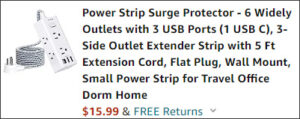 Power Strip Surge Protector at Checkout