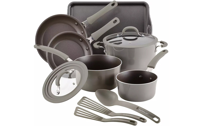 Rachael Ray Gray 11 Piece Cookware Set