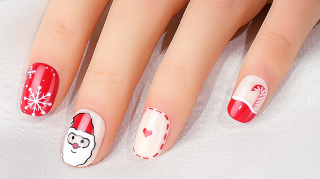 Santa Claus Press On Nails