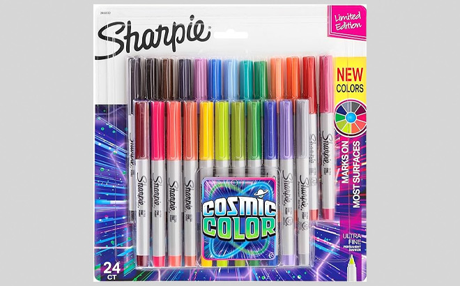 Sharpie Permanent Cosmic Color Markers 24 Count