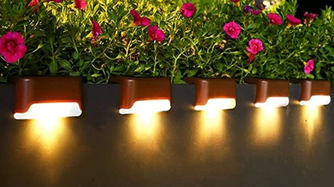 Solar LED Deck Step Lights 8 Pack