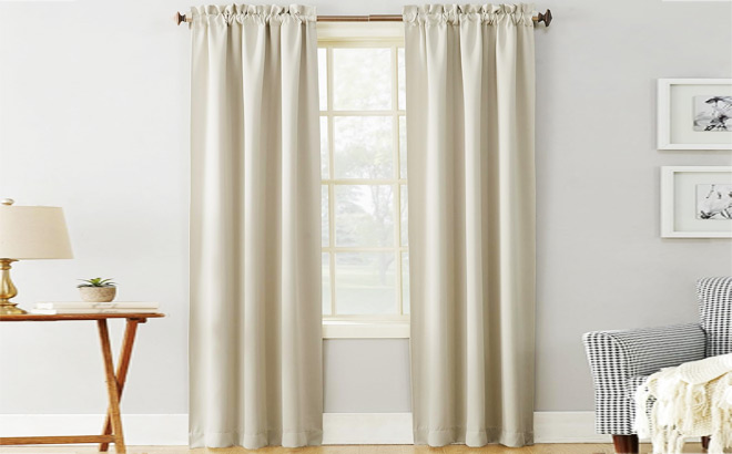 Sun Zero Easton Rod Pocket 40 x 84 Blackout Curtain