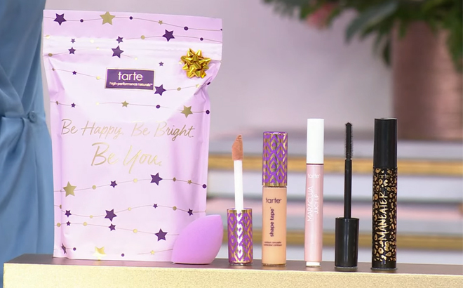 Tarte 4 Piece Best of Tarte Set on a Product Display Stand