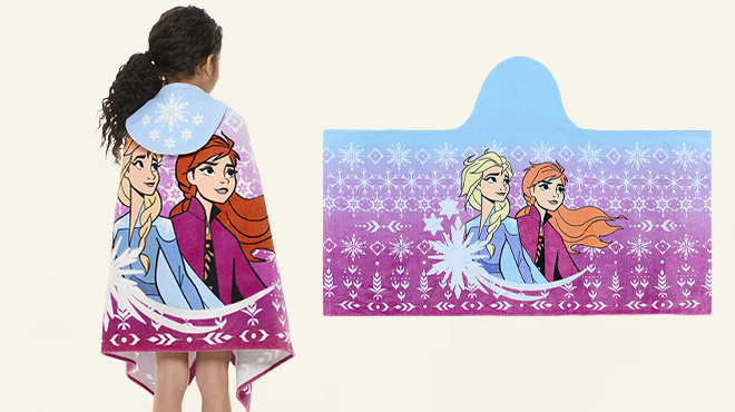 The Big One Disneys Frozen 2 Anna and Elsa Hooded Bath Wrap