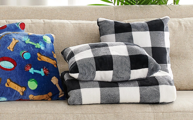 The Big One Printed Plush 2 pack Throw Pillow Set