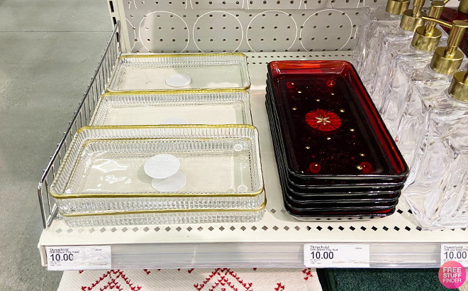 Threshold Christmas Bathoom Tray on Shelves at Target