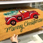 Threshold Truck Coir Doormat Red