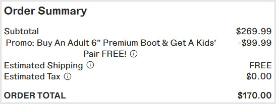 Timberland Boots Checkout